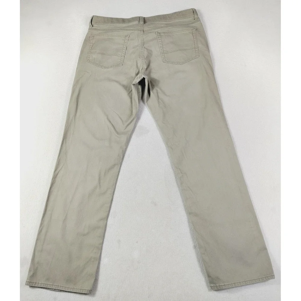 Kirkland Signature Pants Mens 36‎ Beige Stretch Denim Khakis Casual Workwear